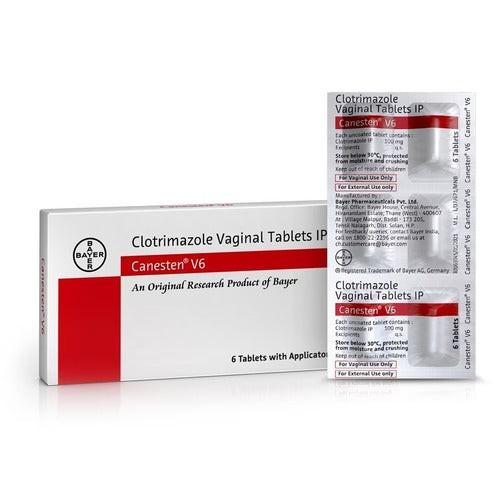 Canesten V6 Clotrimazole 100mg vaginal tablets