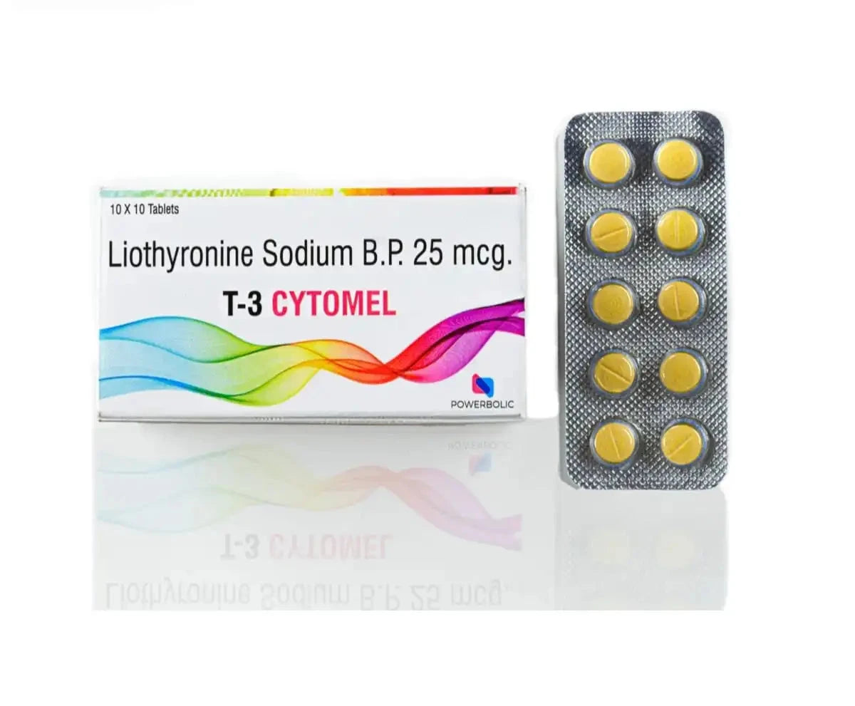 T-3 Cytomel 25 tablets containing Liothyronine Sodium 25mcg