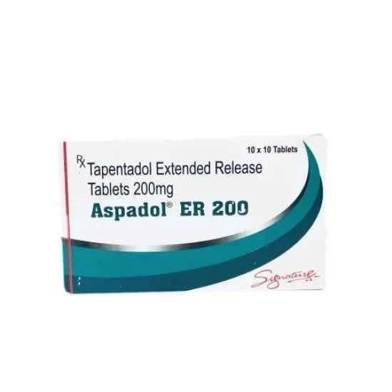 Aspadol 200mg tablets containing Tapentadol 200mg