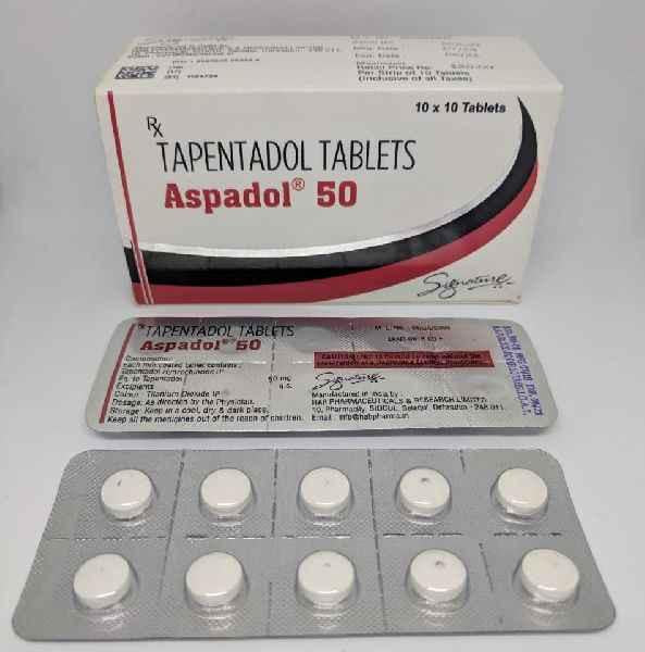 Aspadol 50mg tablets containing Tapentadol 50mg