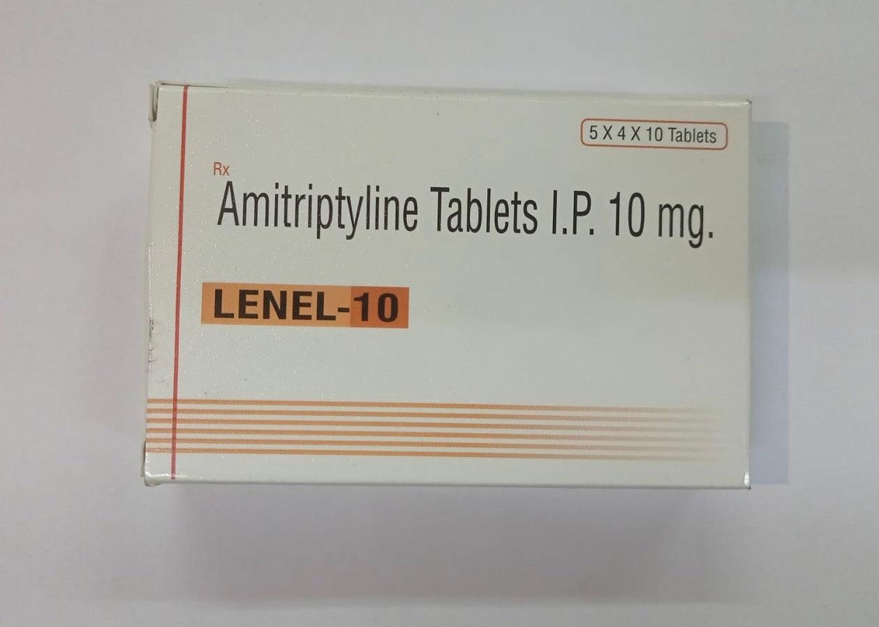 Lenel 10mg tablets containing Amitriptyline 10mg