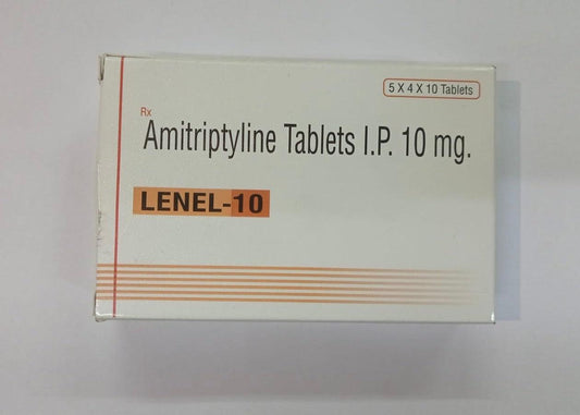 Lenel 10mg tablets containing Amitriptyline 10mg