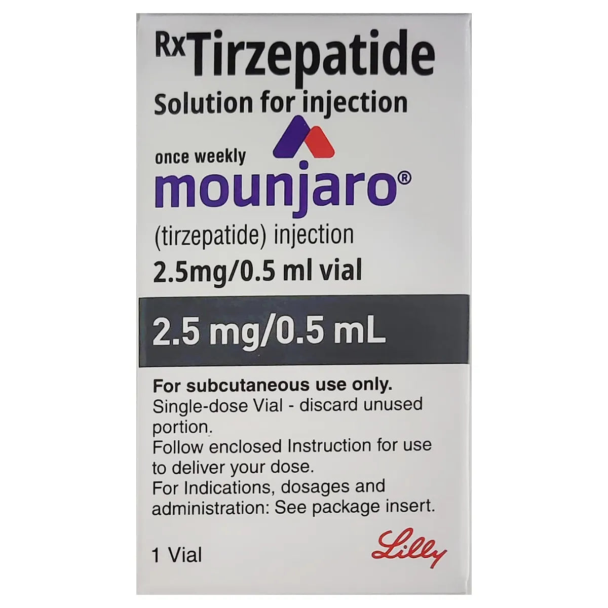 Mounjaro 2.5mg/0.5ml Tirzepatide injection pen for type 2 diabetes management