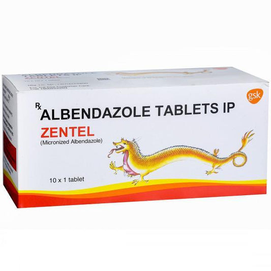 Zental 400mg tablets containing Albendazole 400mg
