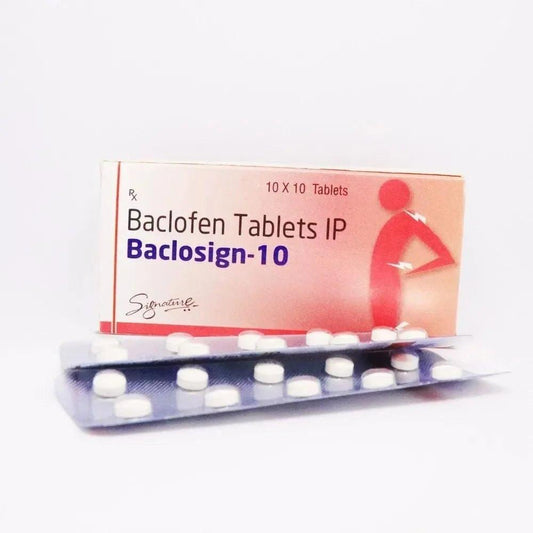 Baclosign 10mg tablets containing Baclofen 10mg