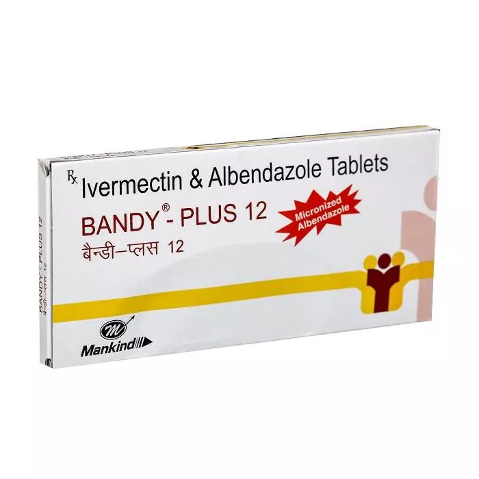 Bandy Plus 12 tablets containing Ivermectin 12mg and Albendazole