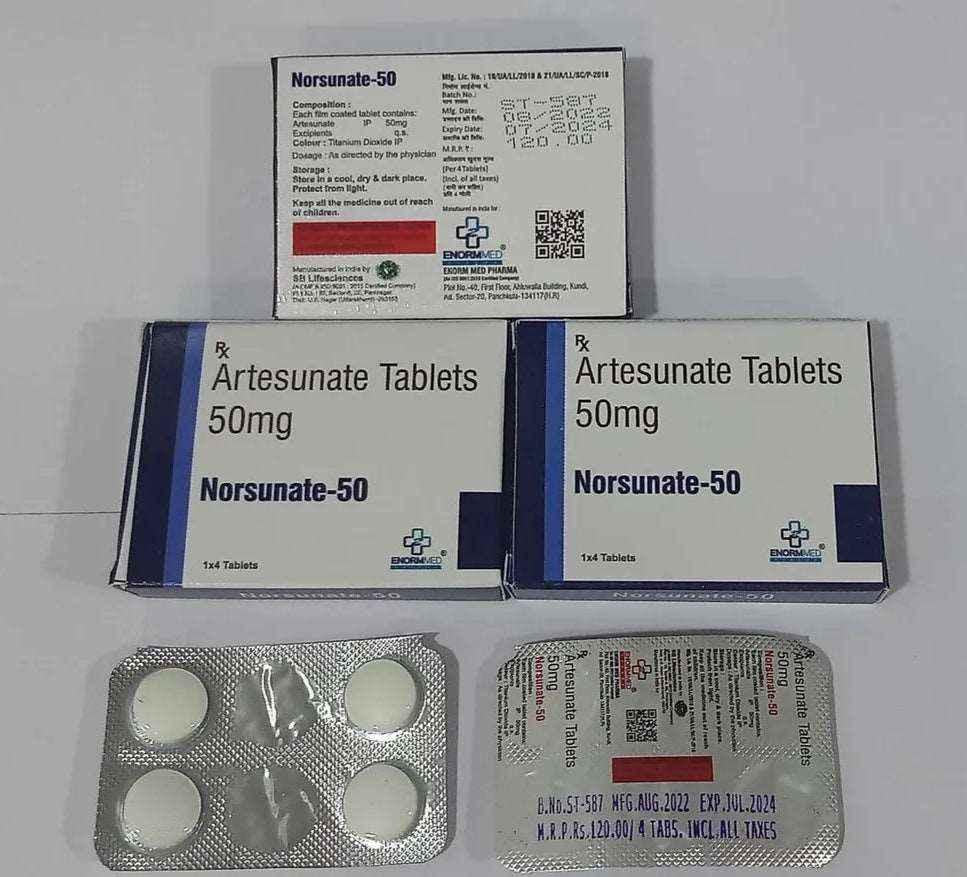 Norsunate 50mg Artesunate 50mg tablets