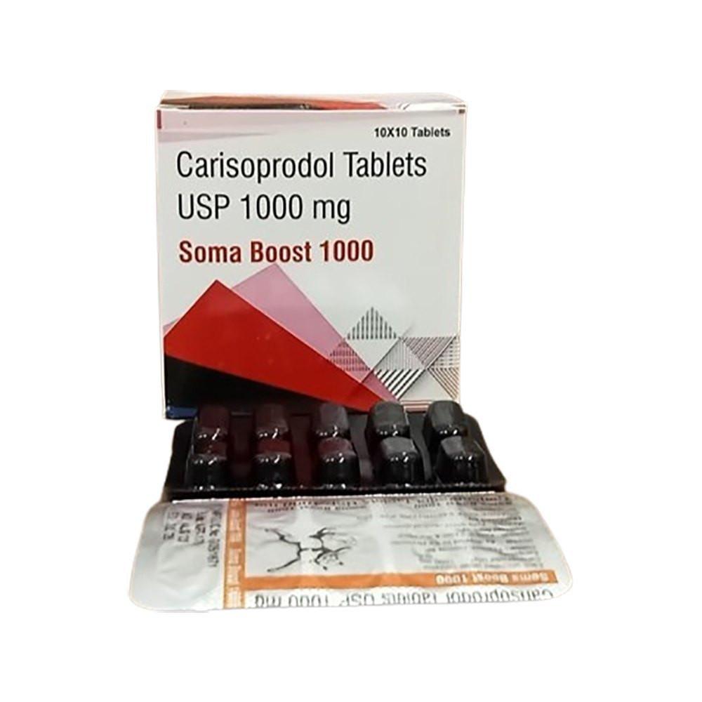 Somaboost 1000mg tablets containing Carisoprodol 1000mg