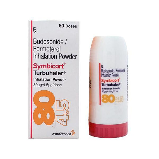 Symbicort 80mcg/4.5mcg inhaler containing Budesonide and Formoterol