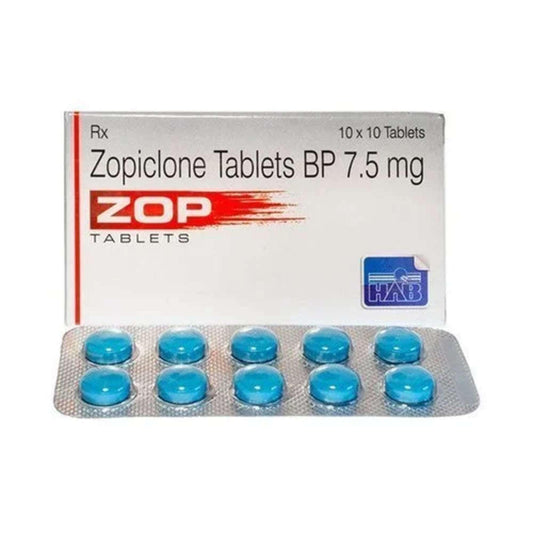Zop 7.5mg tablets containing Zopiclone 7.5mg