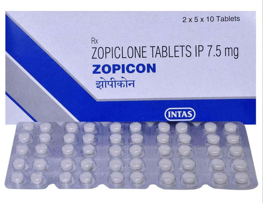Zopicon 7.5mg tablets containing Zopiclone 7.5mg