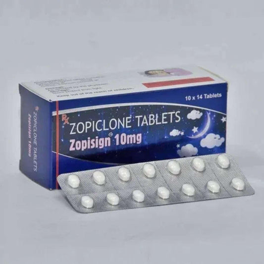 Zopisign 10mg tablets containing Zopiclone 10mg