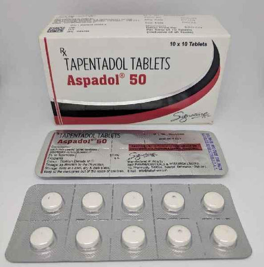 Aspadol 50mg tablets containing Tapentadol 50mg